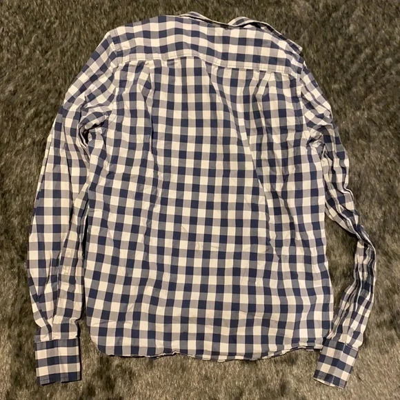 Abercrombie Newyork Boys muscle  checkered box print button down shirt Sz XL - Picture 6 of 7